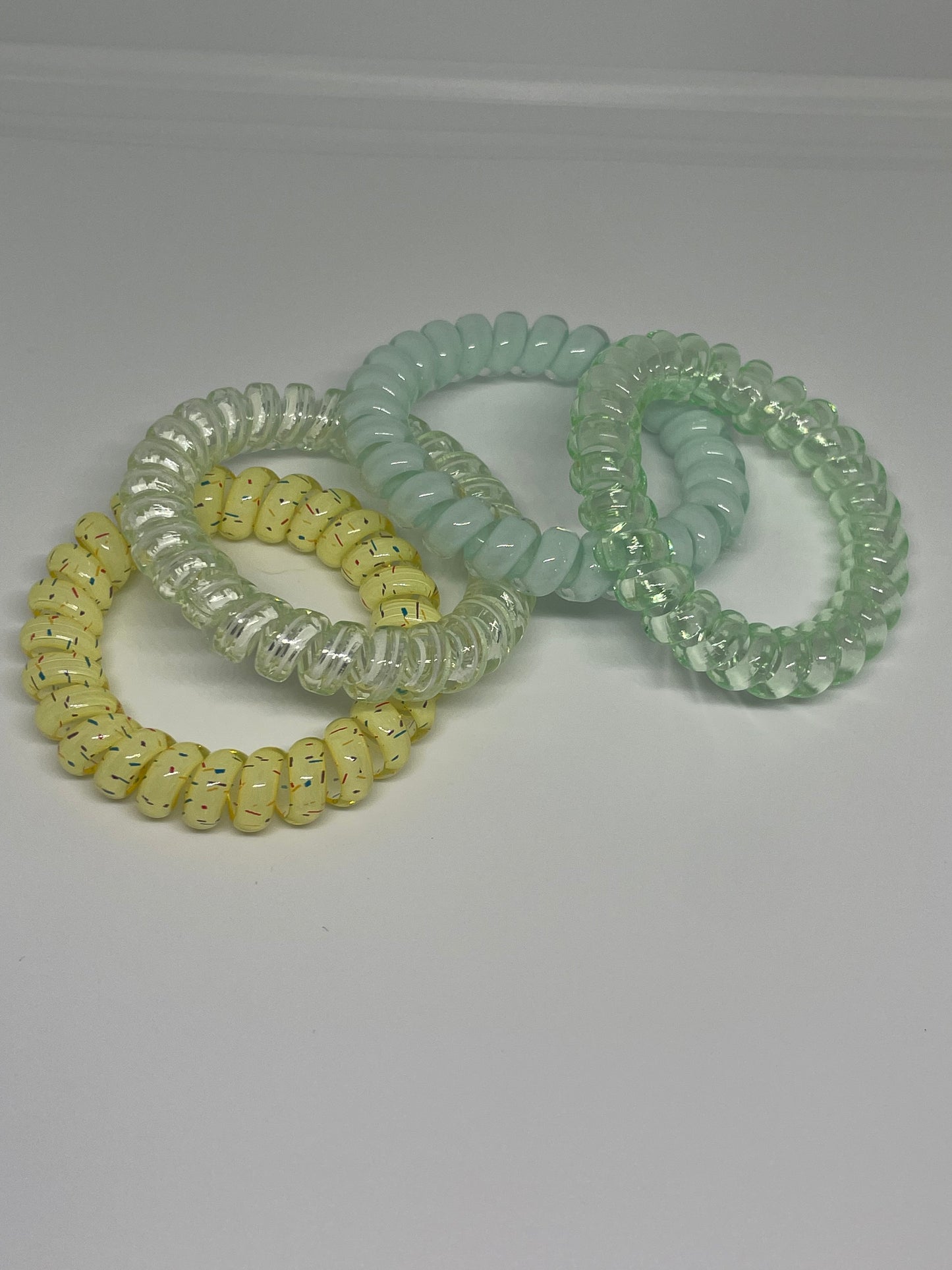Spiral hair tie set of 5