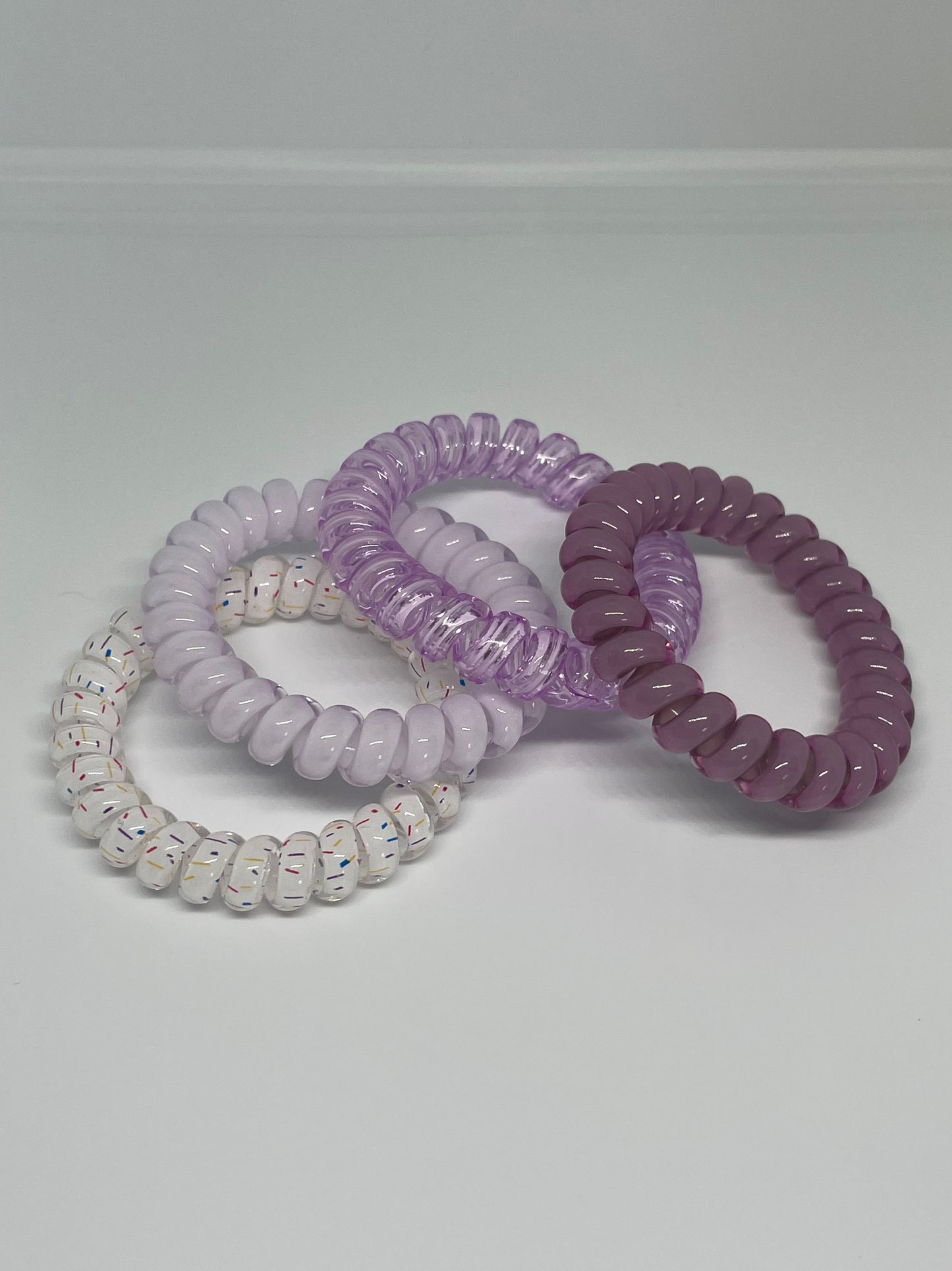 Spiral hair tie set of 5