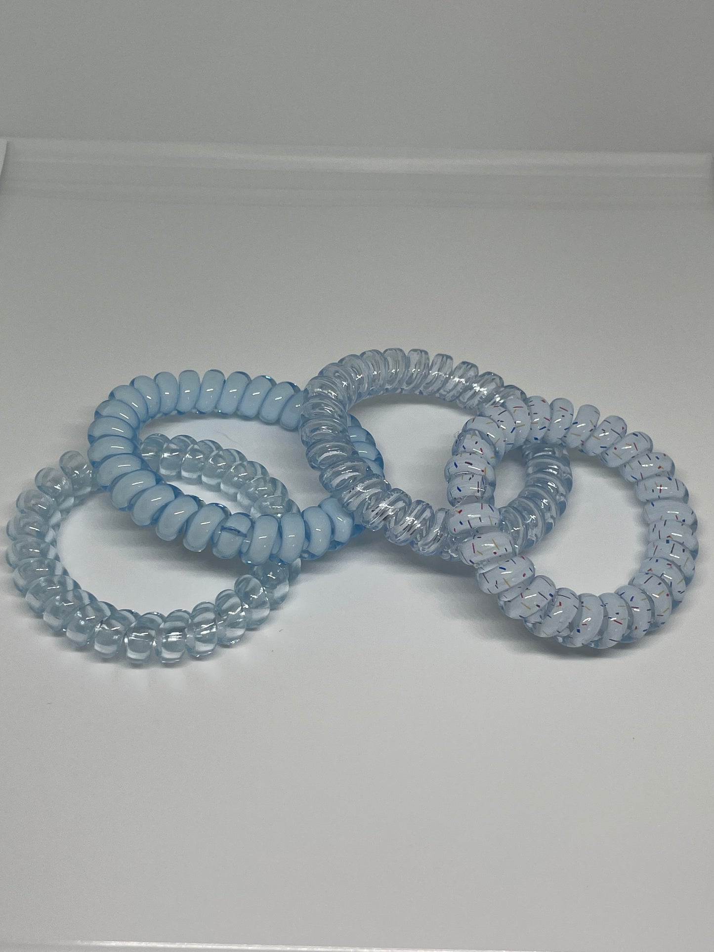Spiral hair tie set of 5