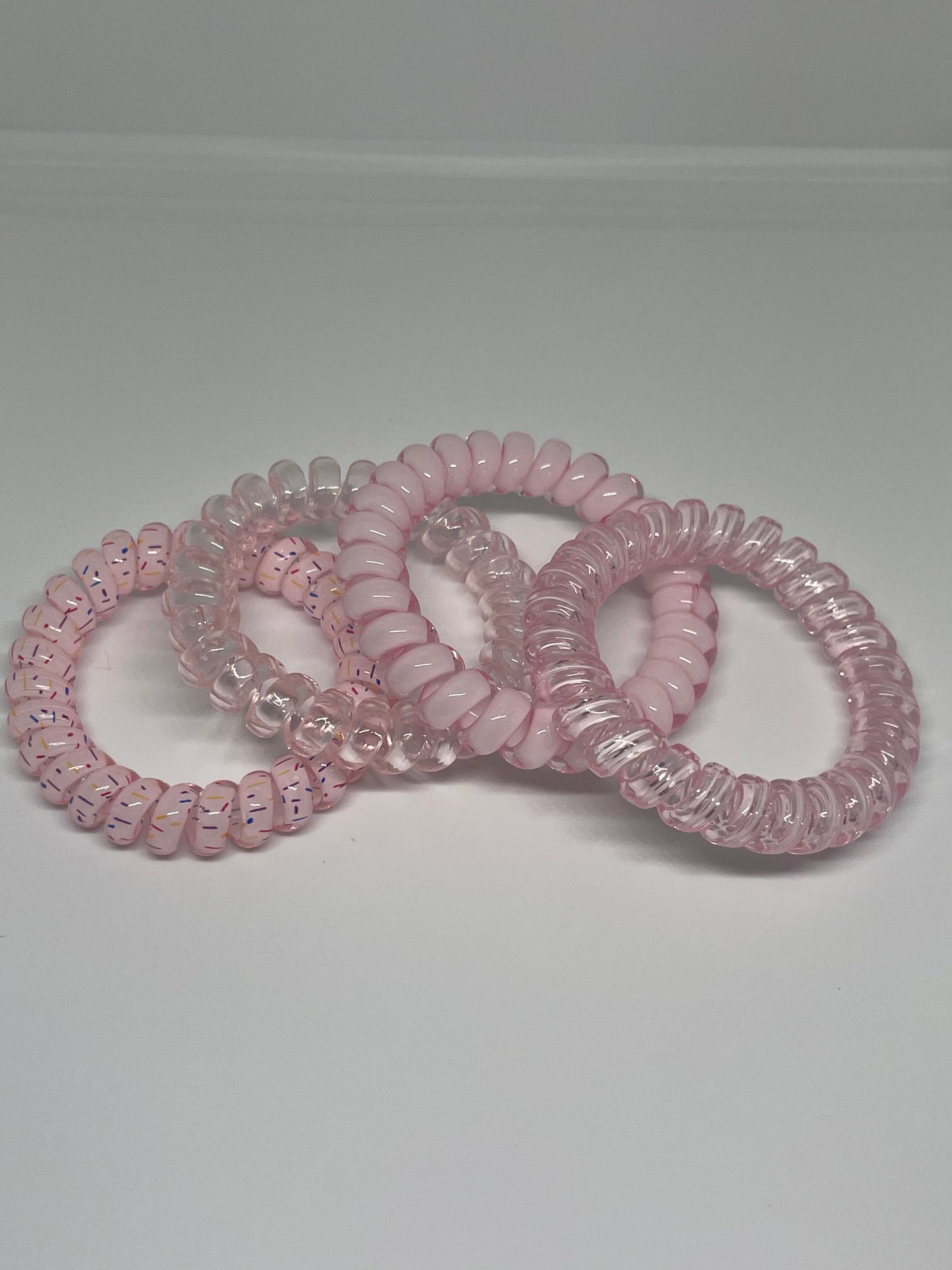 Spiral hair tie set of 5
