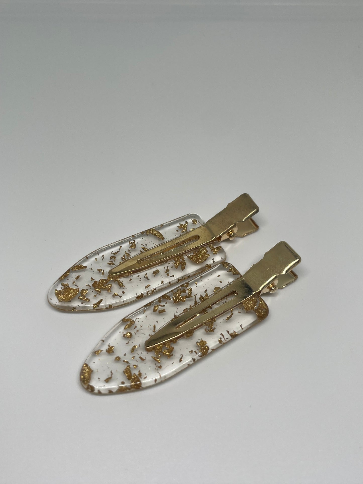 Haarspange mit Goldflocken, 2er Set