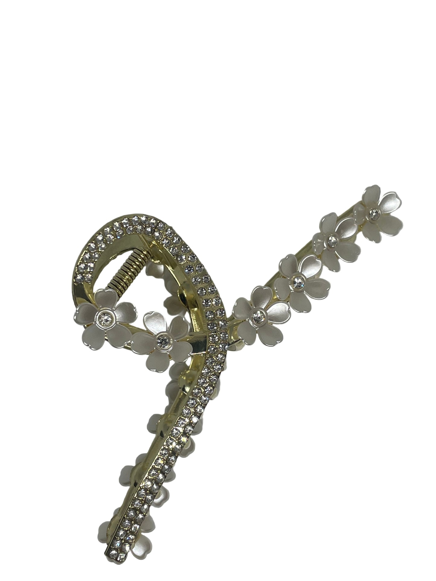 Metall Haarklammer im Perlen Look