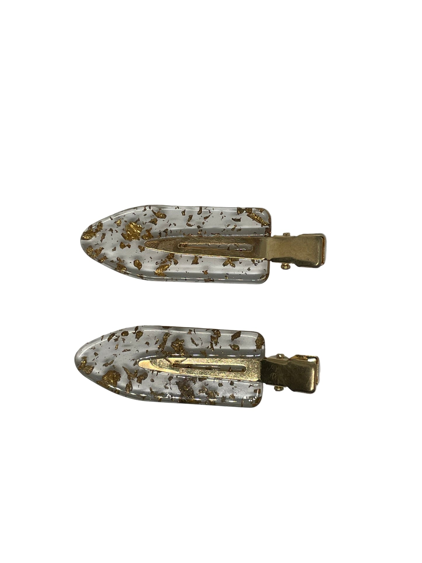 Acryl Haarspange mit Goldpigmenten