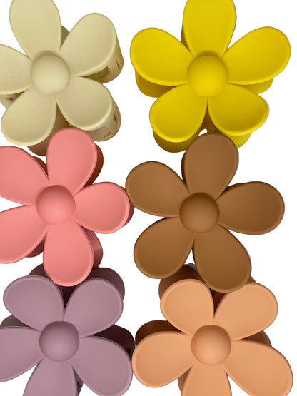 Blumen Haarspange groß matt