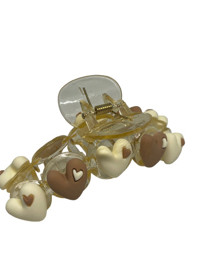 Haarklammer mit Schokoherzen