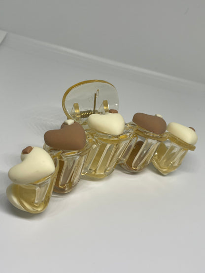 Haarklammer mit Schokoherzen