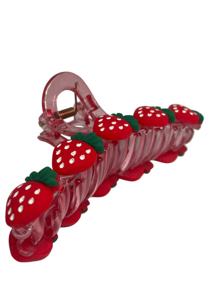 Haarklammer im Erdbeer Design