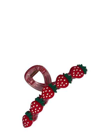 Haarklammer im Erdbeer Design