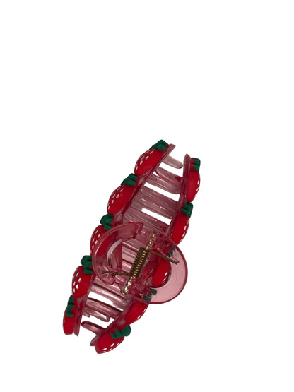 Haarklammer im Erdbeer Design