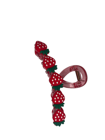 Haarklammer im Erdbeer Design