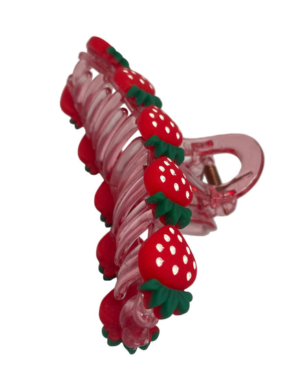 Haarklammer im Erdbeer Design