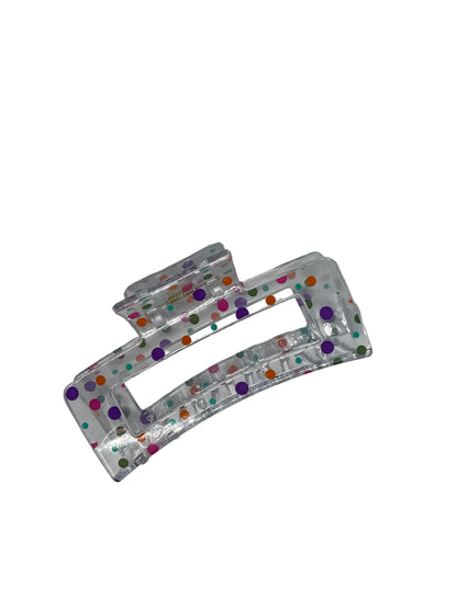 Haarklammer durchsichtig mit Design