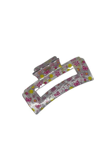 Haarklammer durchsichtig mit Design