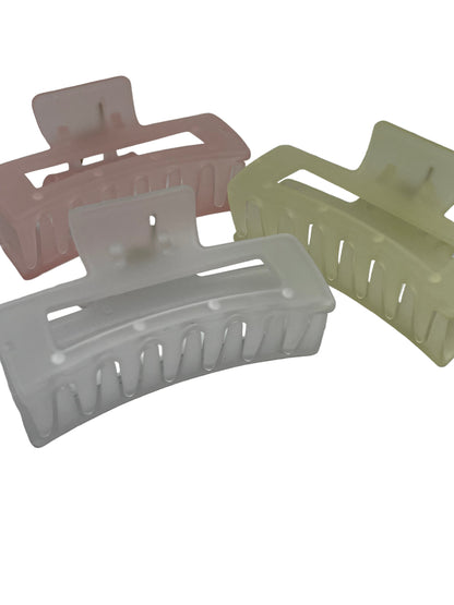 Matte Haarklammer durchsichtig