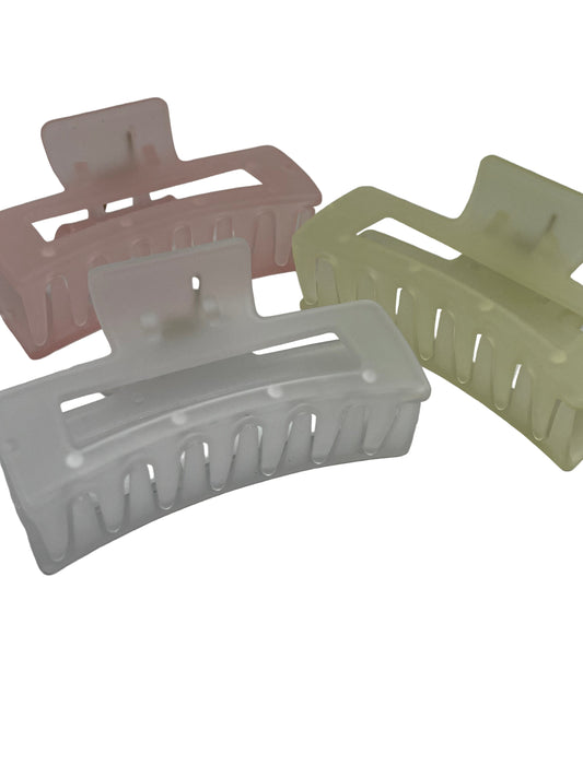 Matte Haarklammer durchsichtig